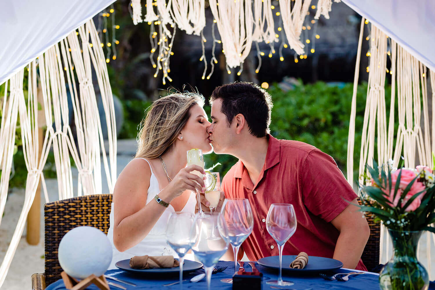 romantic date on the beach