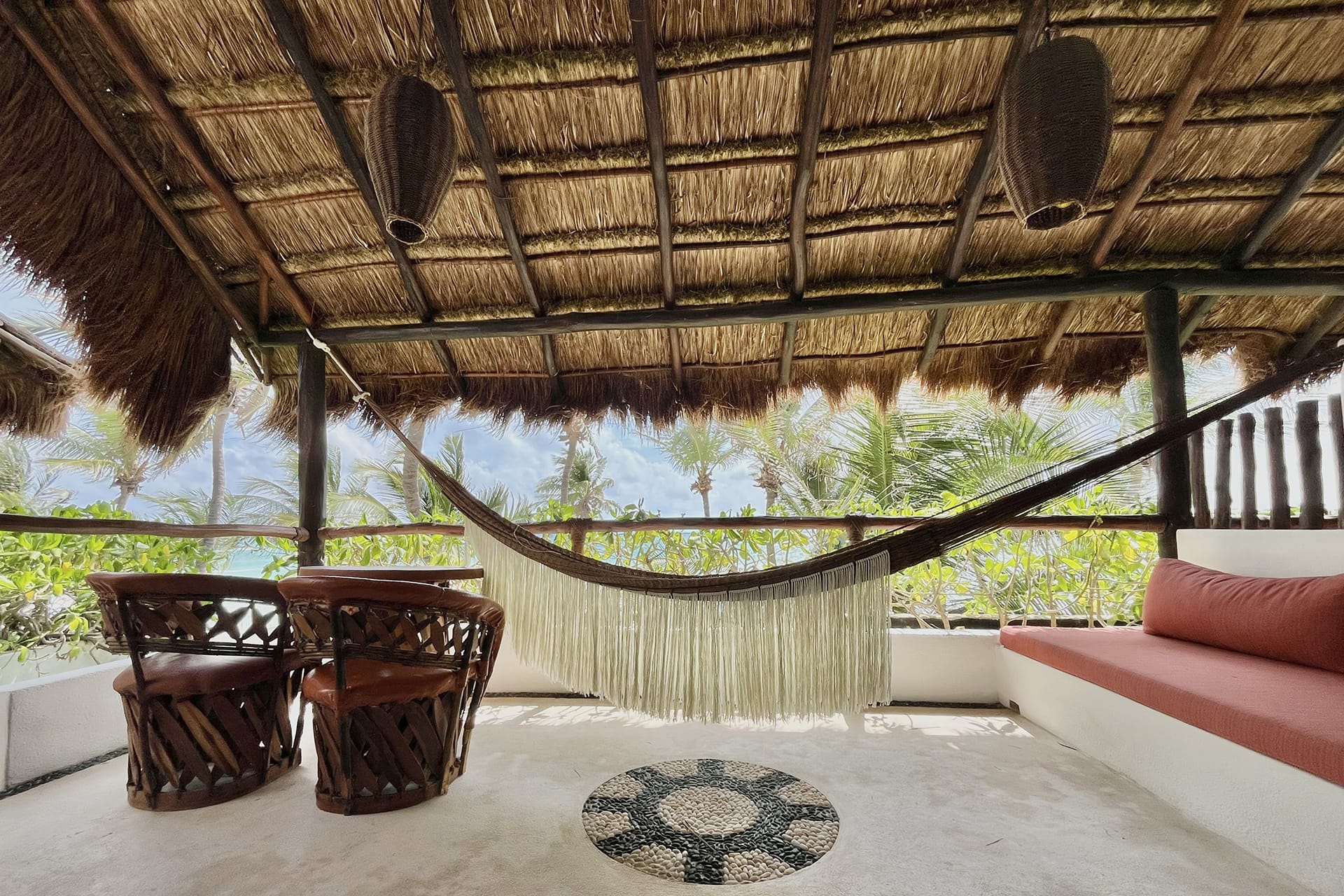 Rooftop room balcony seating at The Beach Tulum Hotel