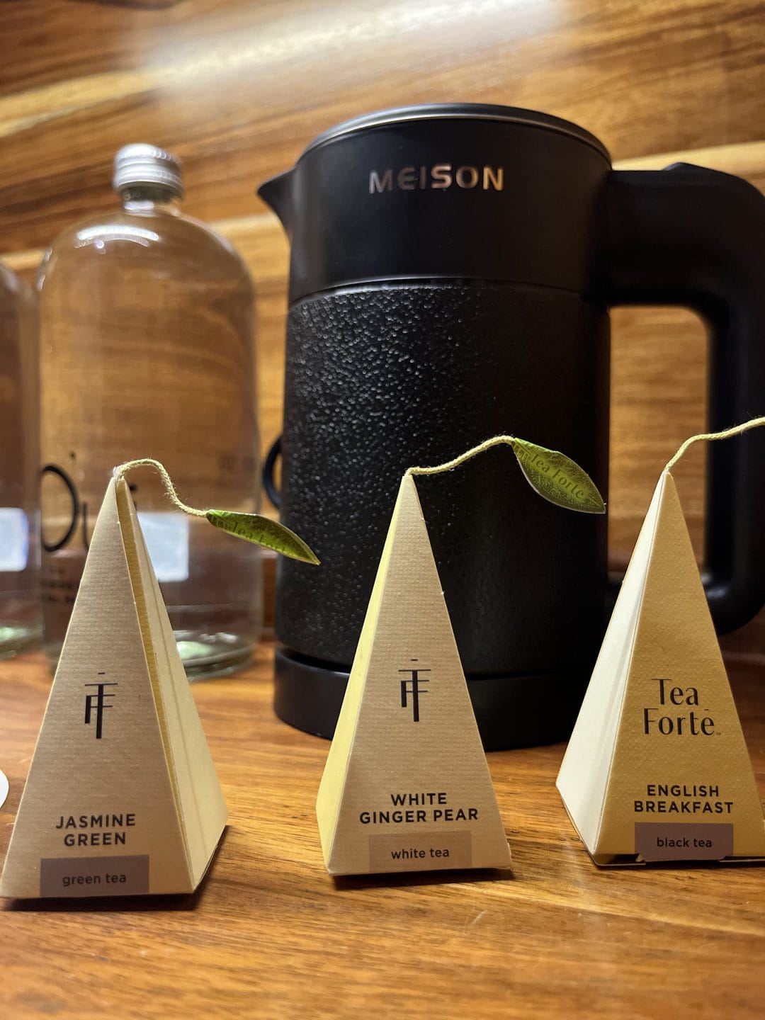 a selection of teas in your Junior Suite room